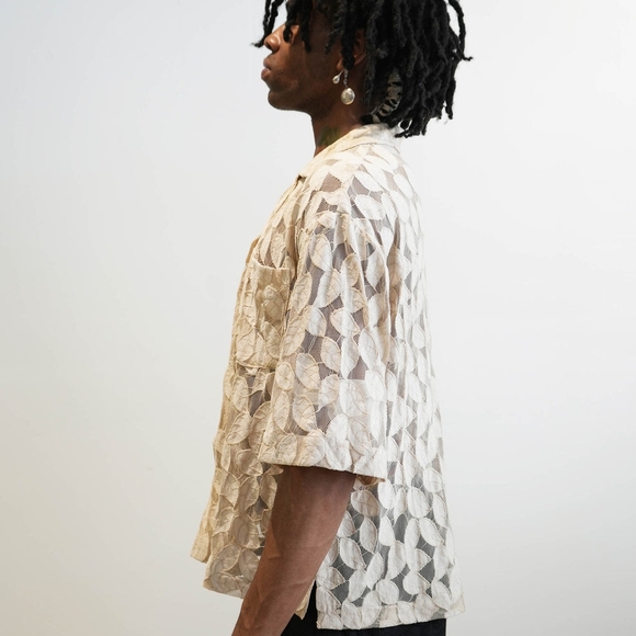 Marché Rue Dix Abdul Leaf Applique Shirt - Picture 5 of 8